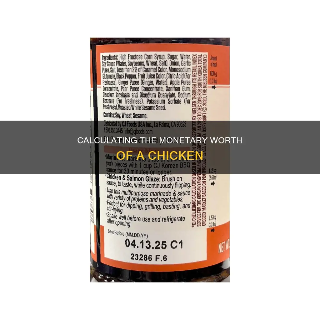 how to determine the value of a single chicken