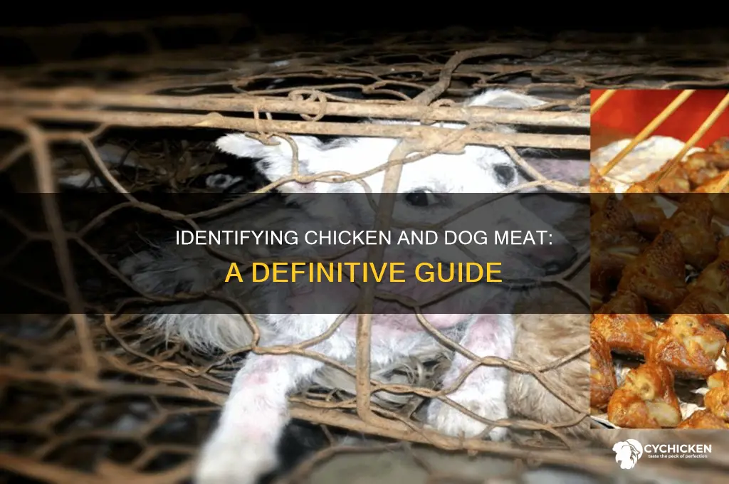how to differentiate between chicken and dog meat