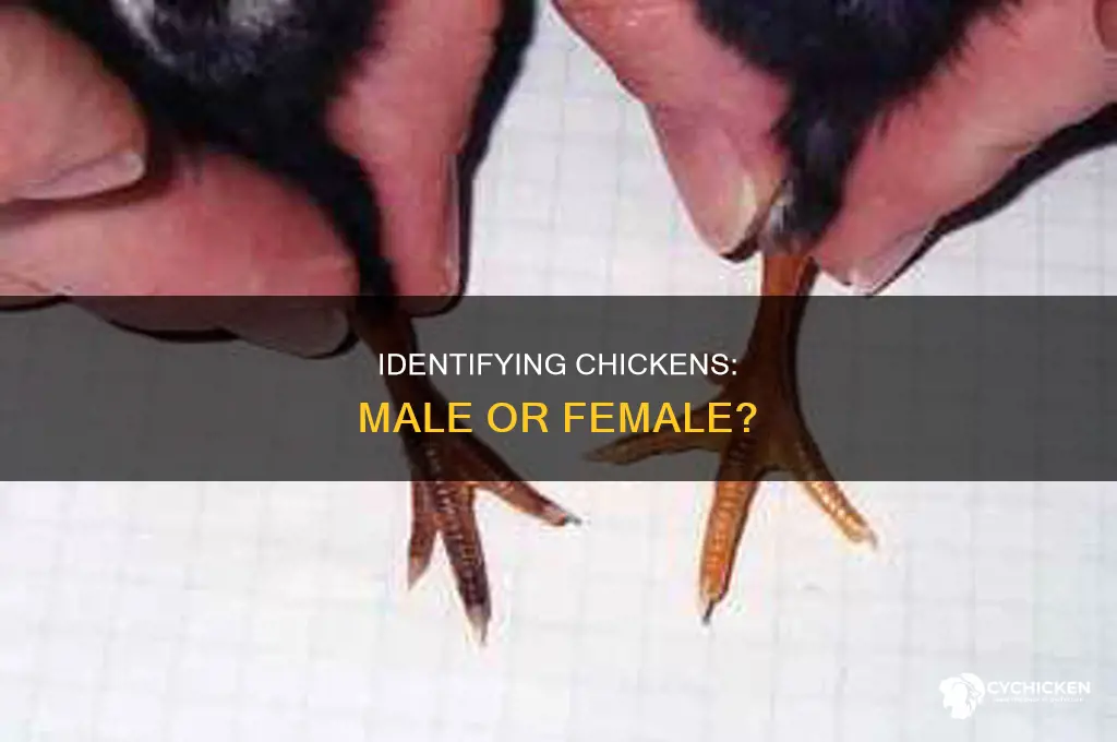 how to differentiate between male and female chicks
