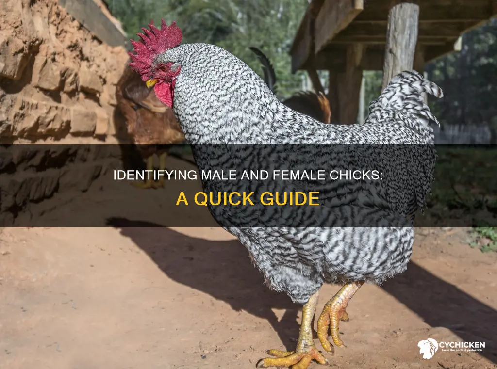 how to differentiate male and female day old chicks