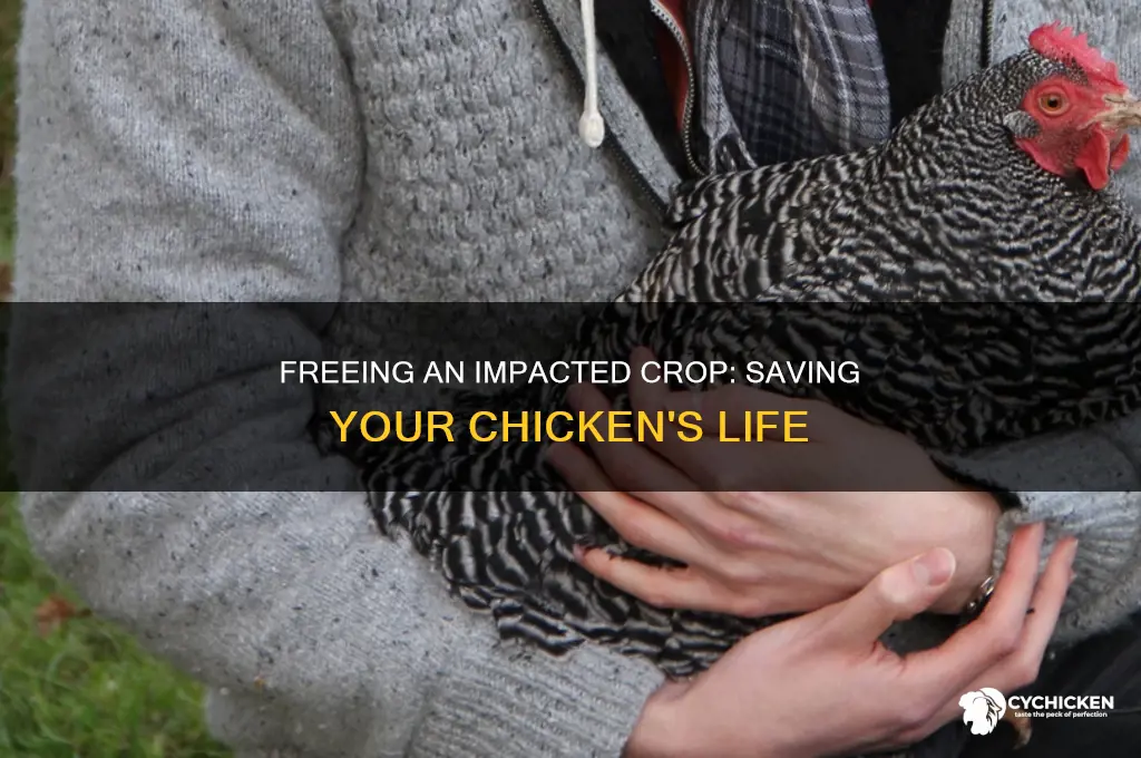 how to dislodge an impacted crop in chicken