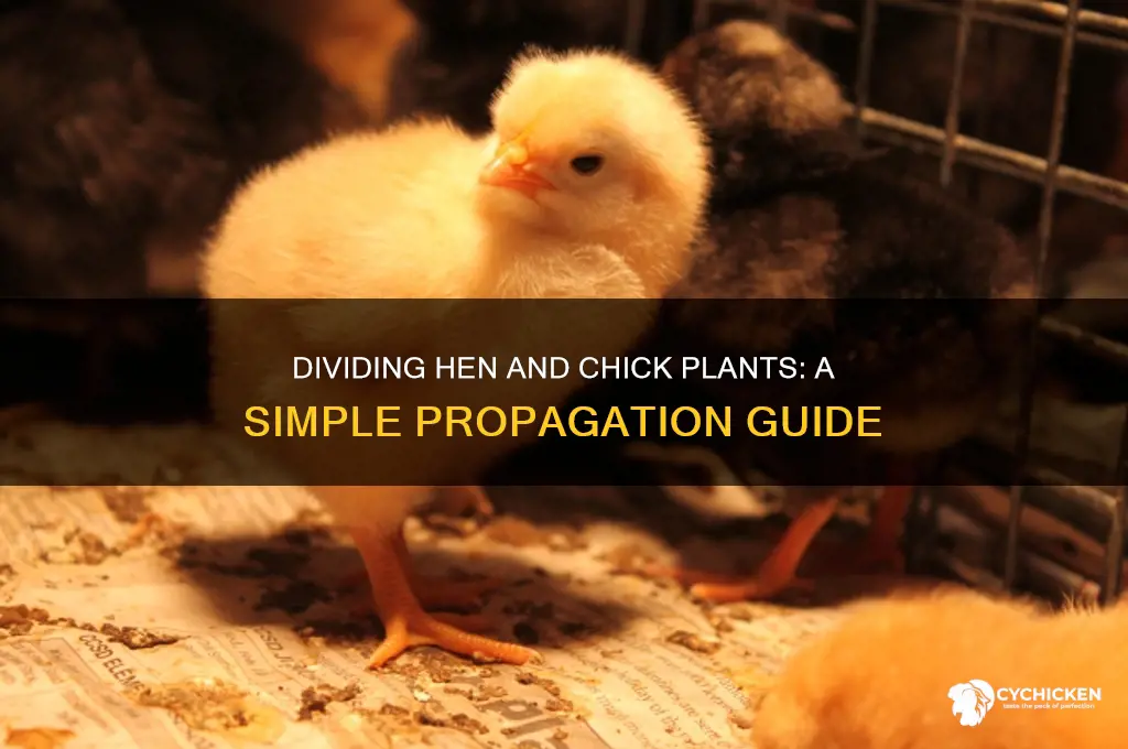 how to divide hen and chick plants