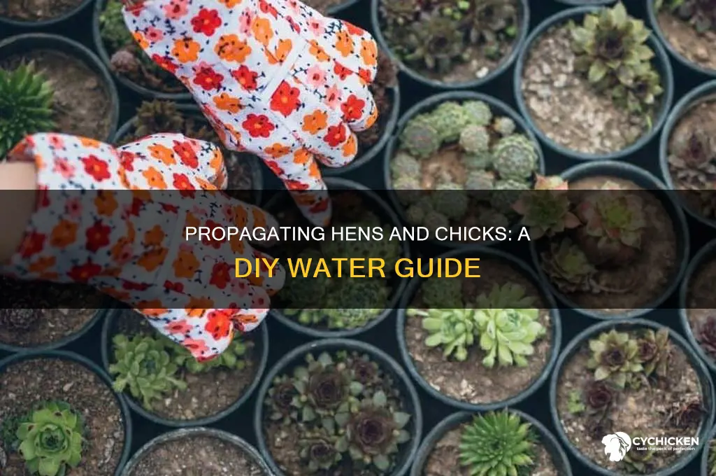 how to diy water propagating hens and chicks