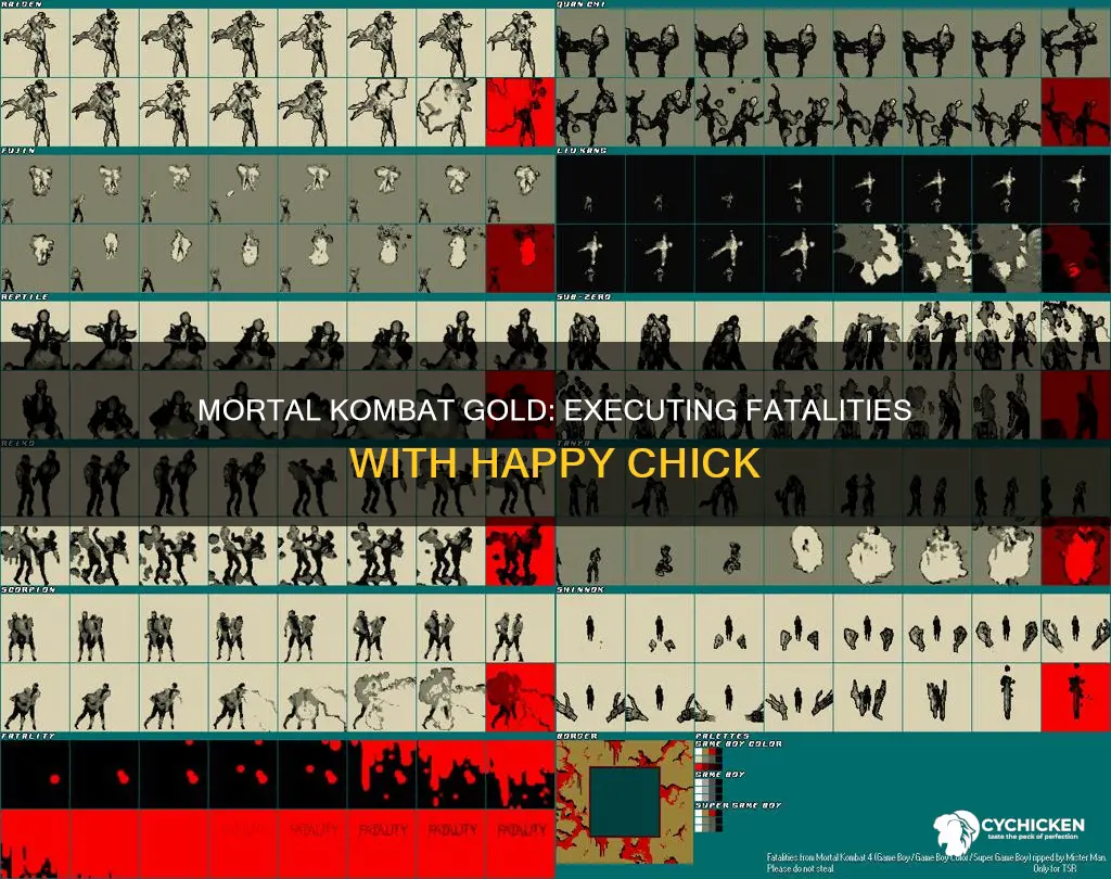 how to do a fatality mortal kombat gold happy chick