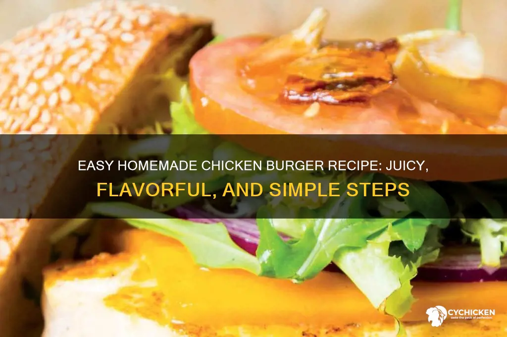 how to do chicken burger at home
