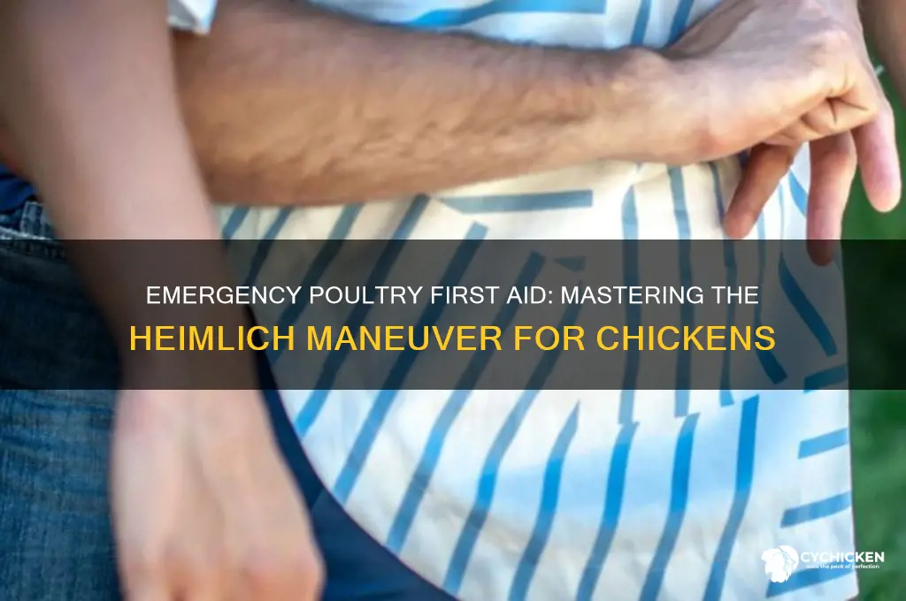 how to do the heimlich on a chicken