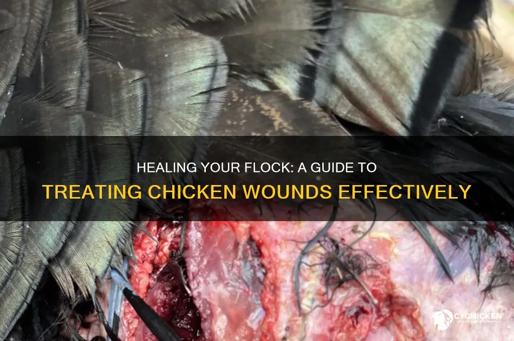 how to doctor wounds on a chicken