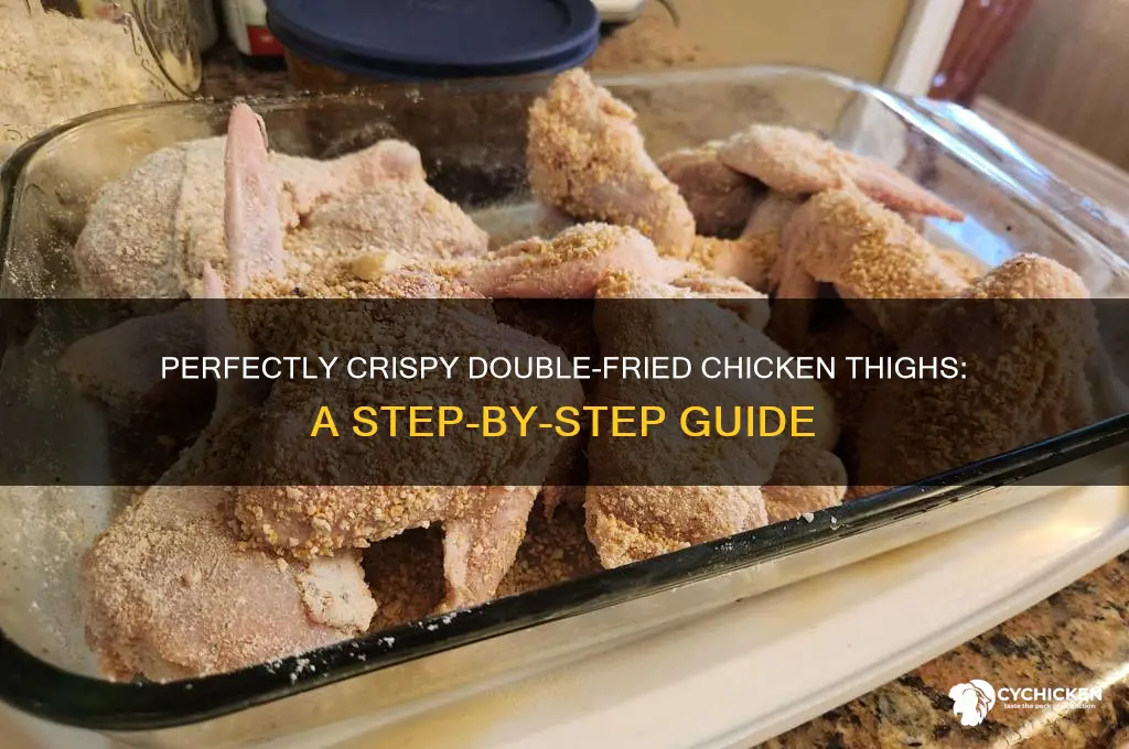 how to double fry chicken thighs