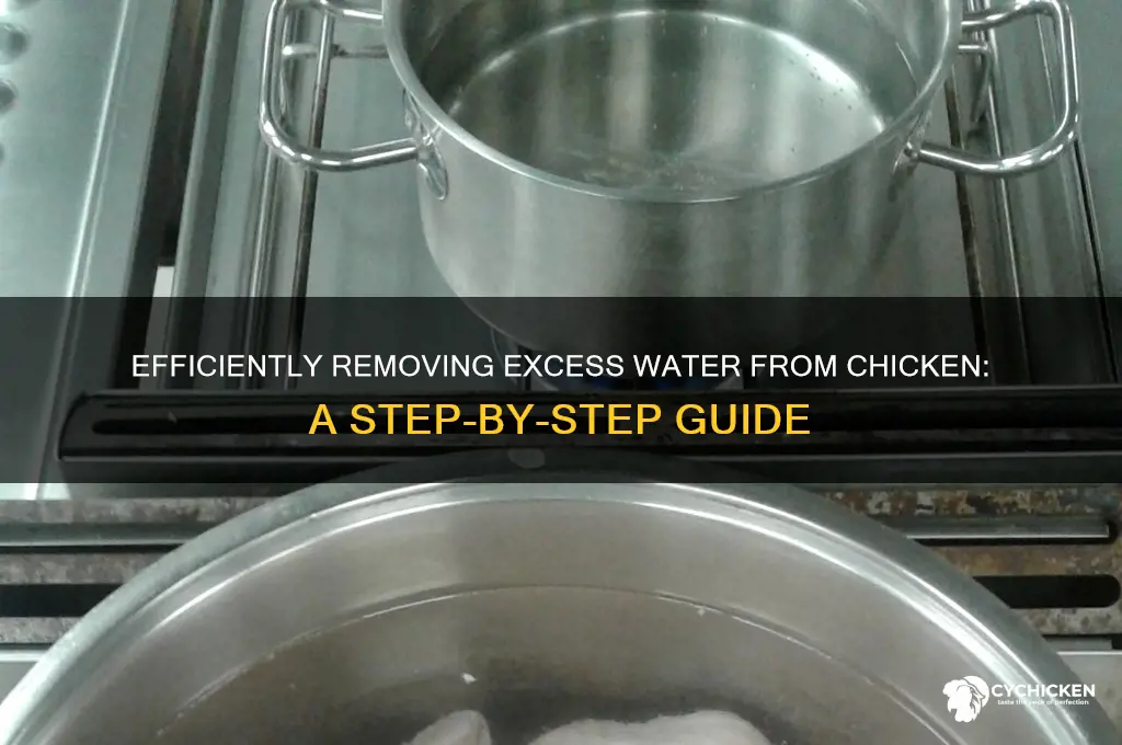 how to drain water out of chicken