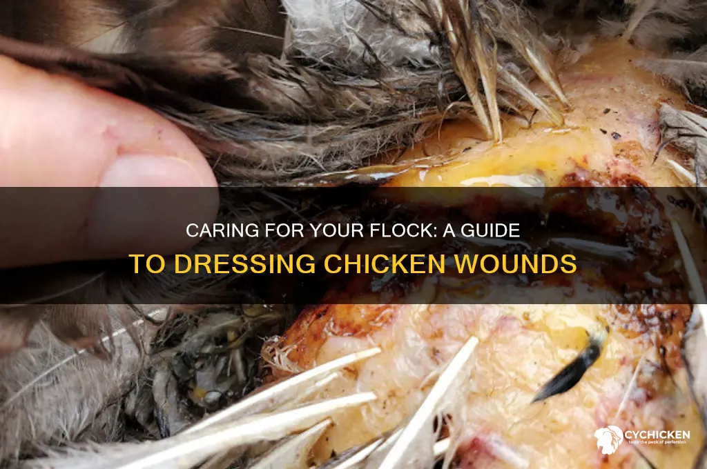 how to dress a wound on a chicken