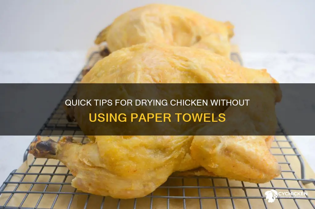how to dry chicken without paper towels