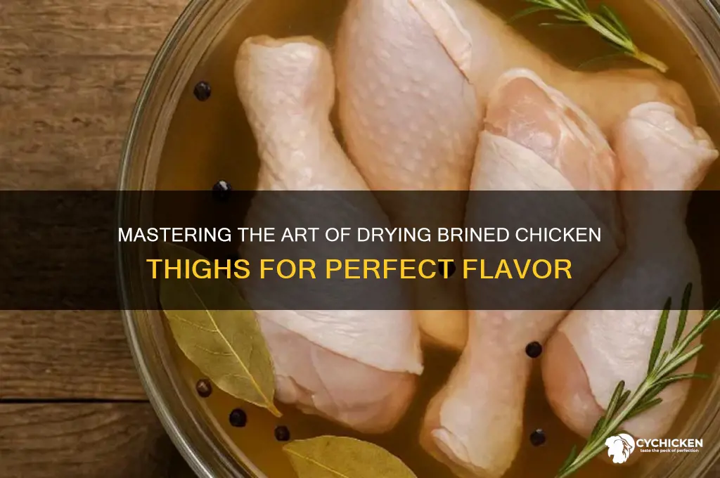 how to dry drine chicken thighs