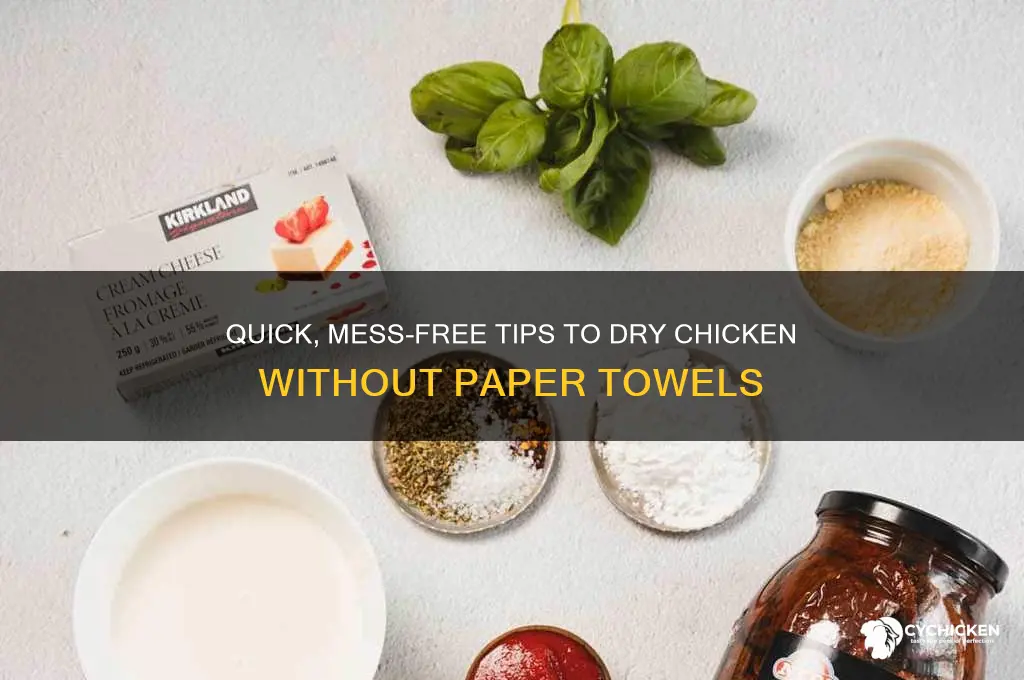 how to dry off chicken without paper towels