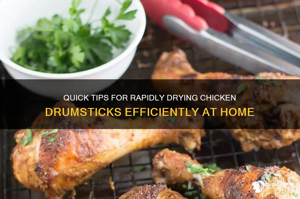 how to dry out chicken drumsticks fast