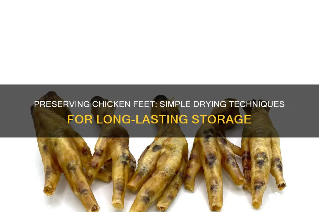 how to dry to preserve chicken feet