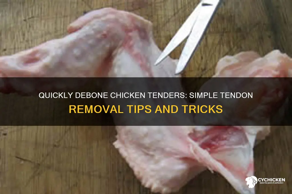 how to easily remove tendon from chicken tenders