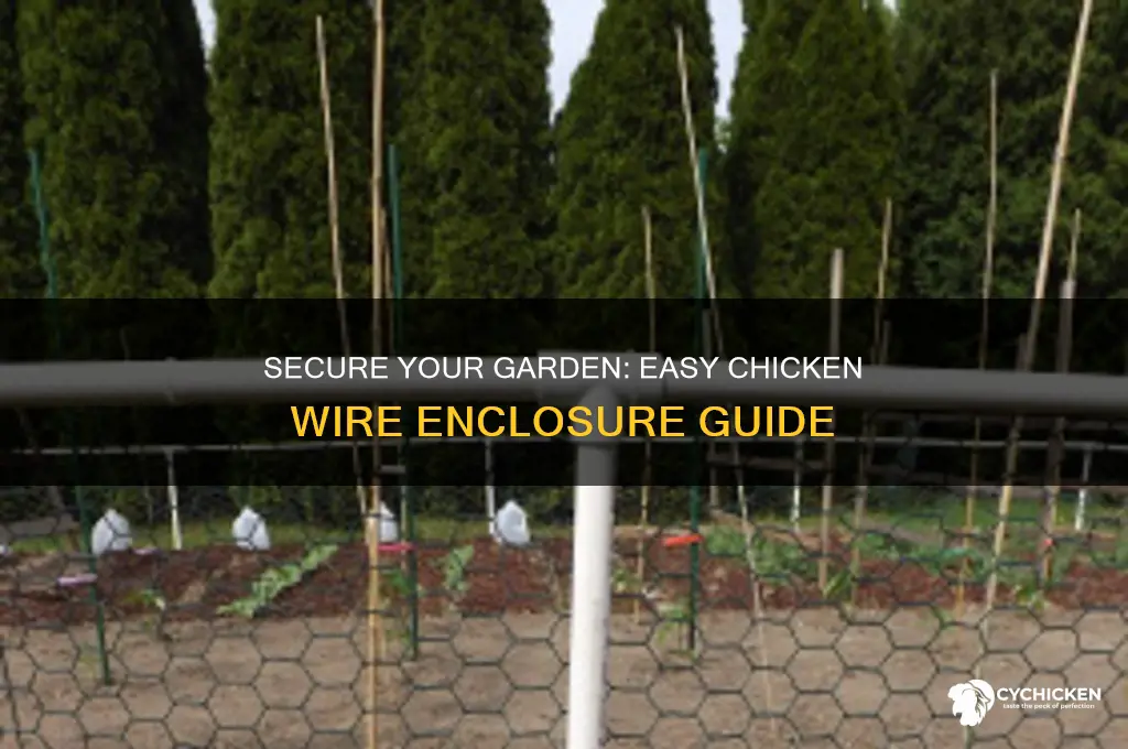 how to enclose a garden with chicken wire