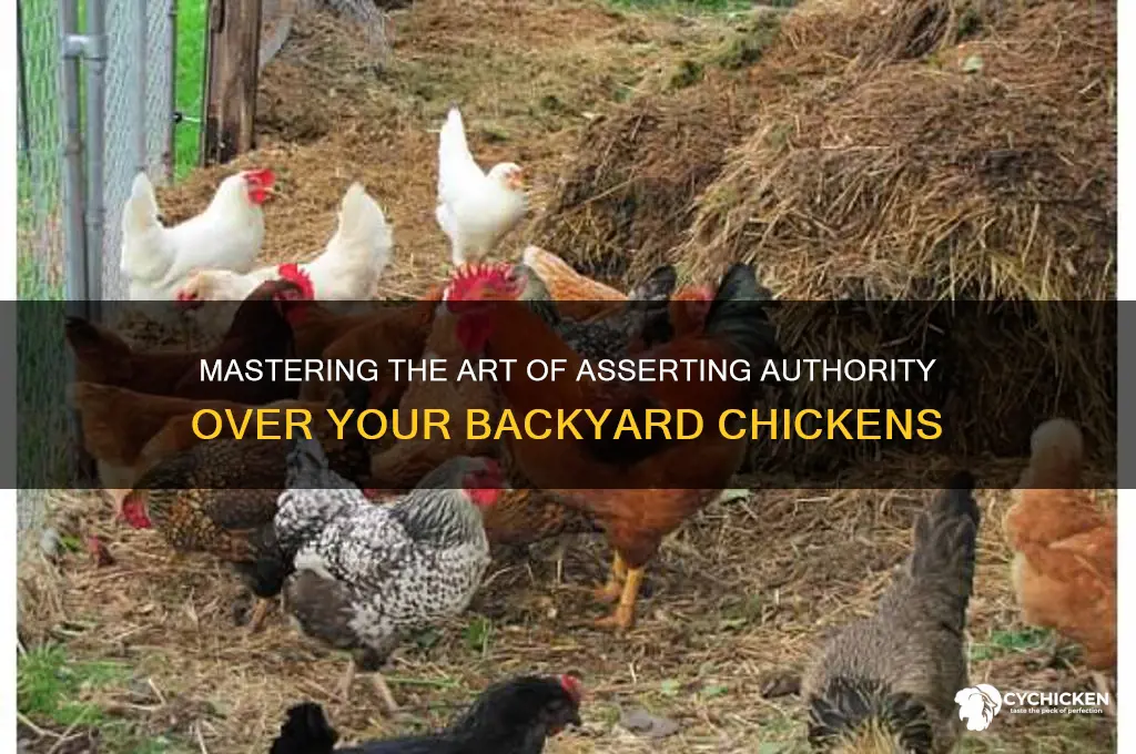 how to establish dominance over a chicken