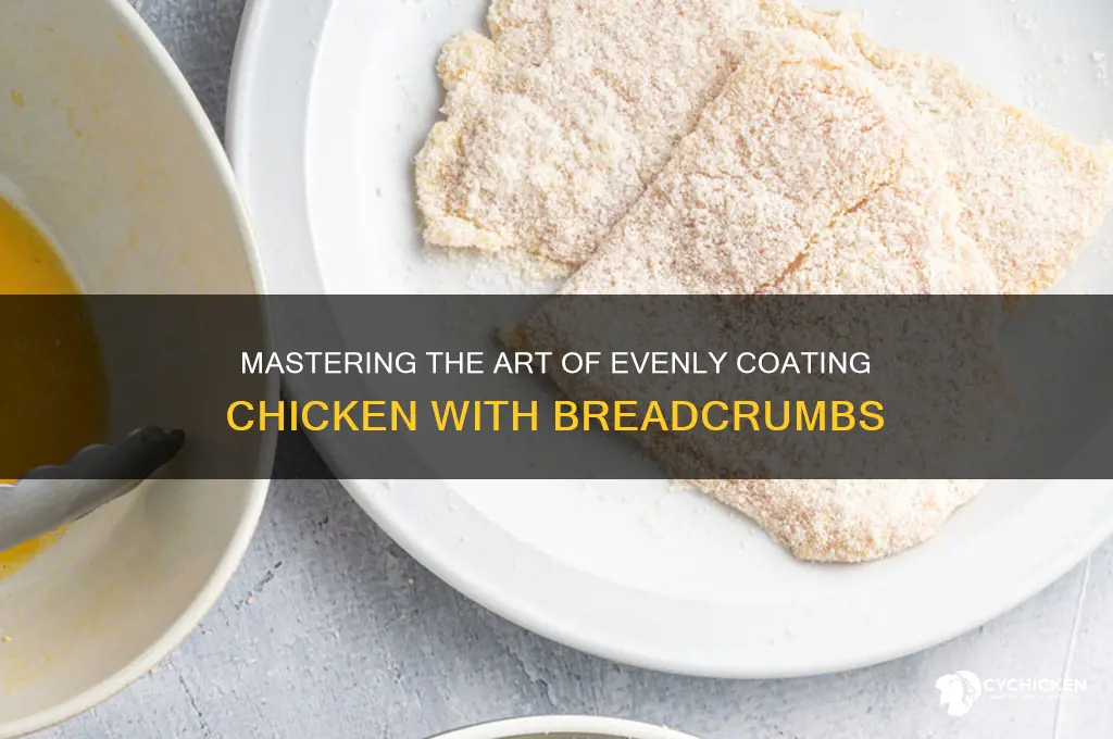 how to evenly coat chicken with breadcrumbs