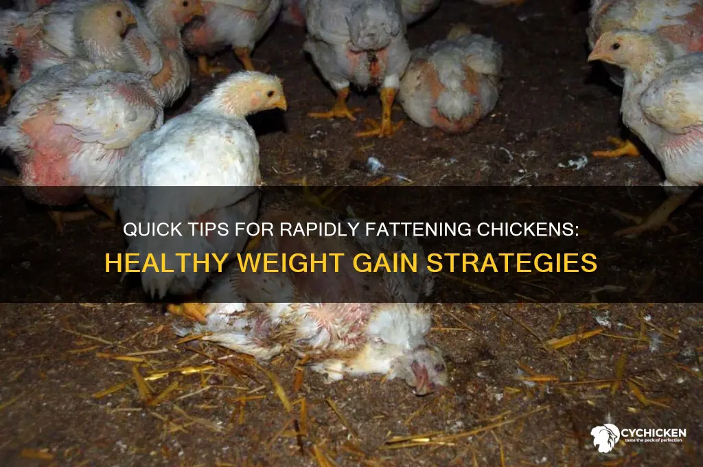 how to fatten a chicken up fast