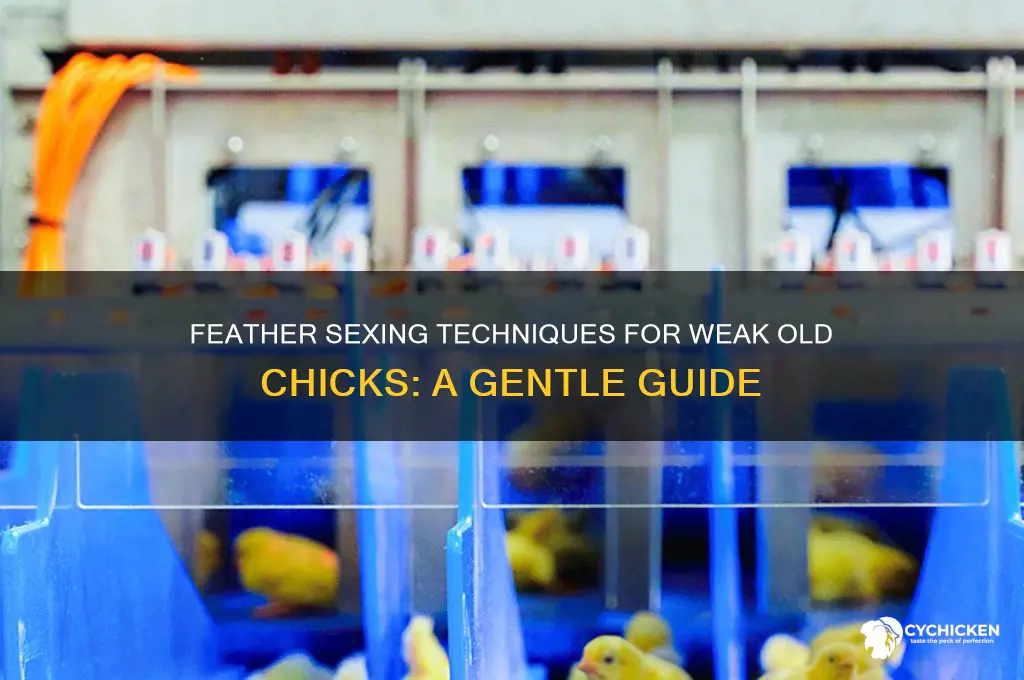 how to feather sex weak old chicks