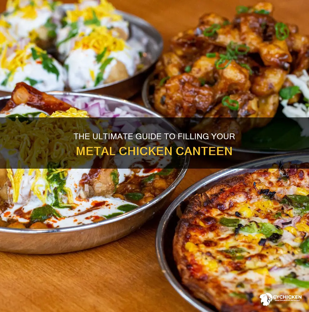 how to fill the metal wall hang chicken canteen