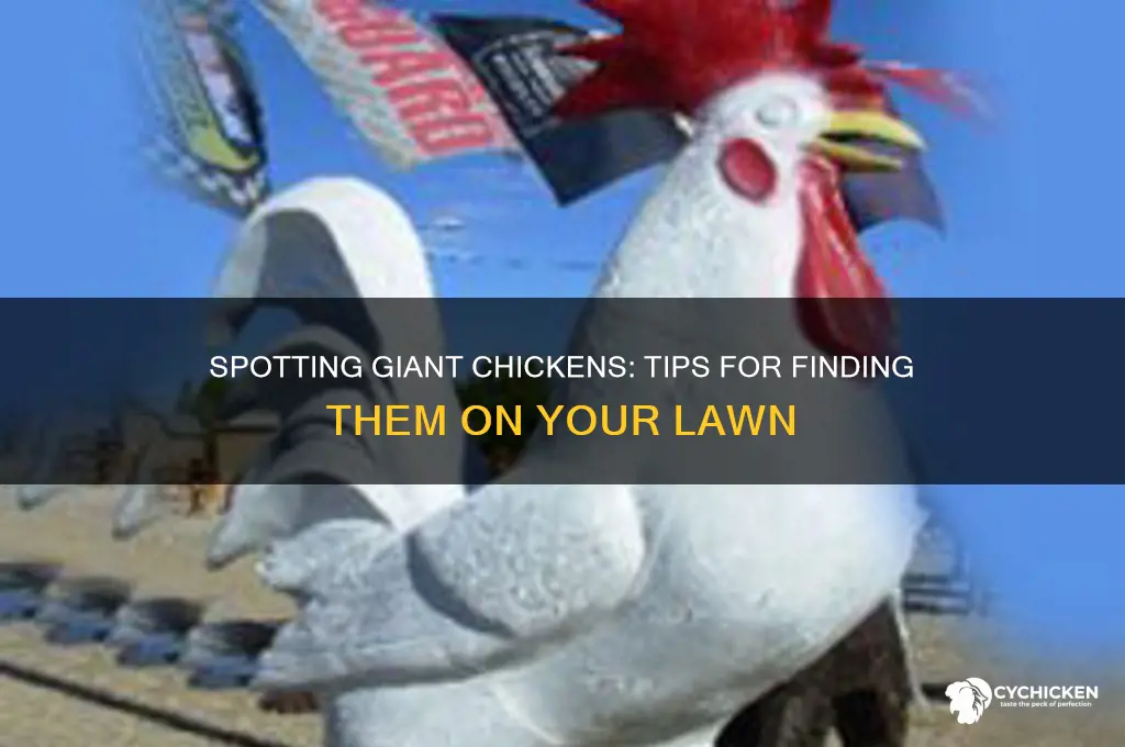 how to find giant chicken on a lawn