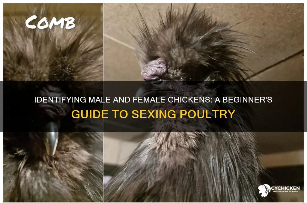 how to find male and female chicken