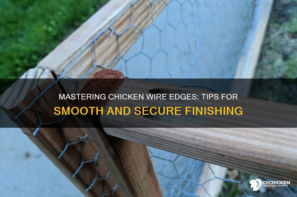 how to finish the edges of chicken wire