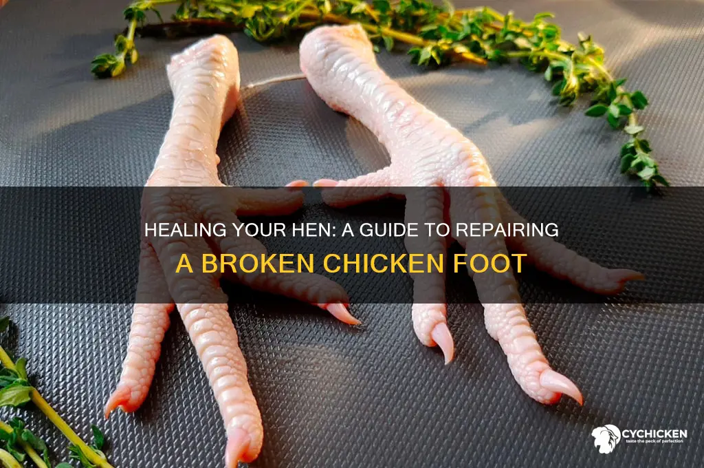 how to fix a broken chicken foot