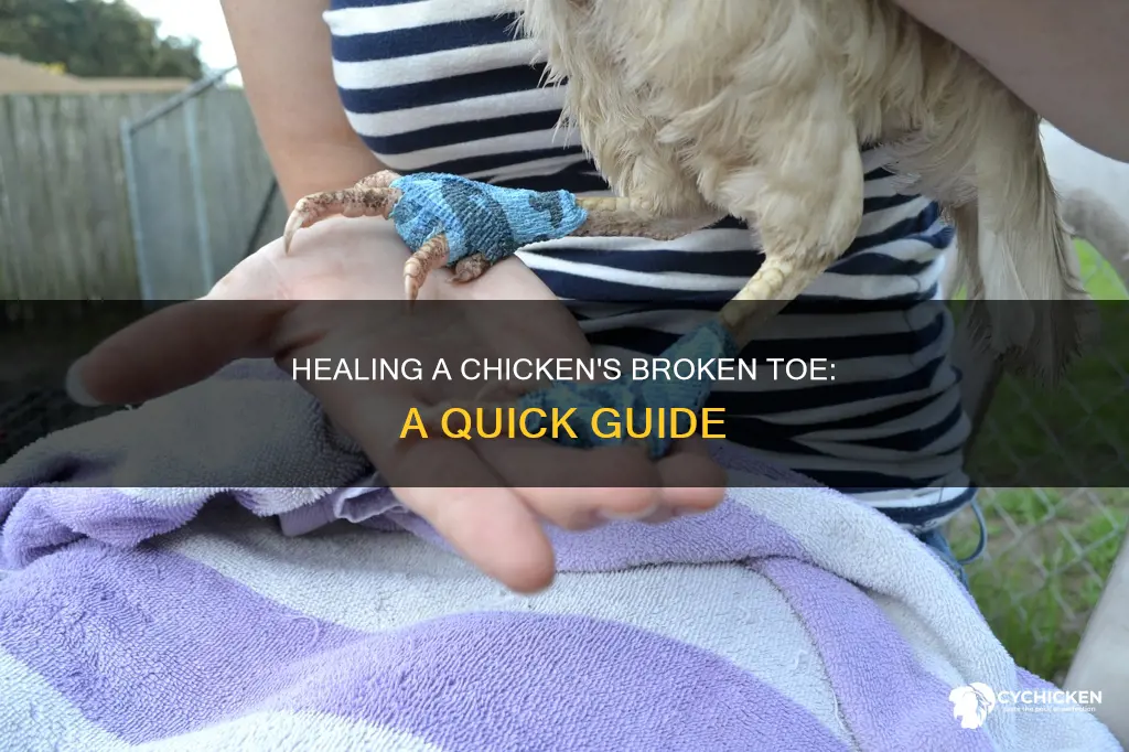 how to fix a broken toe on a chicken