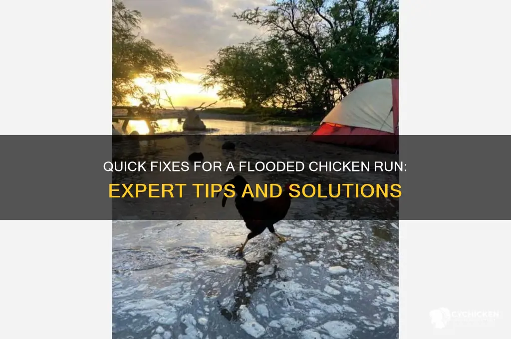 how to fix a flooded chicken run