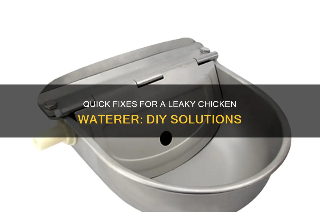 how to fix a leaky chicken waterer