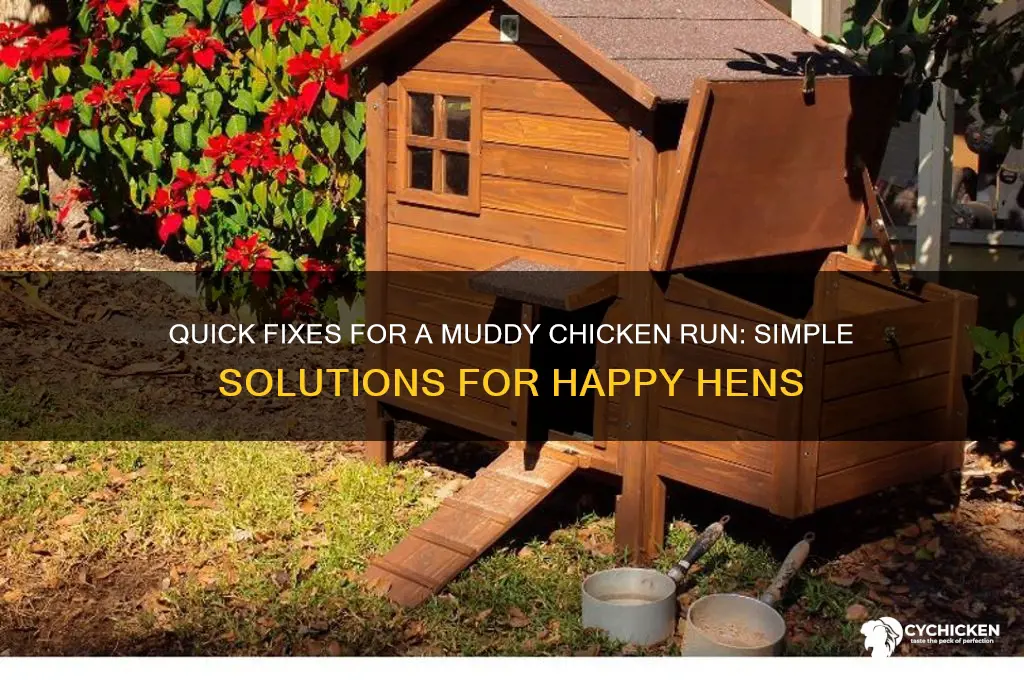 how to fix a muddy chicken run