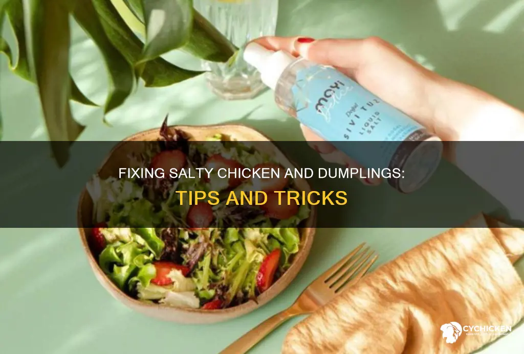 how to fix chicken and dumplings that are too salty