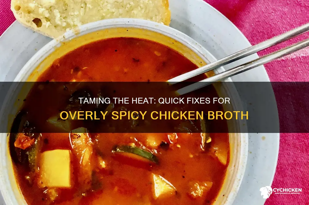 how to fix chicken borth too spicy