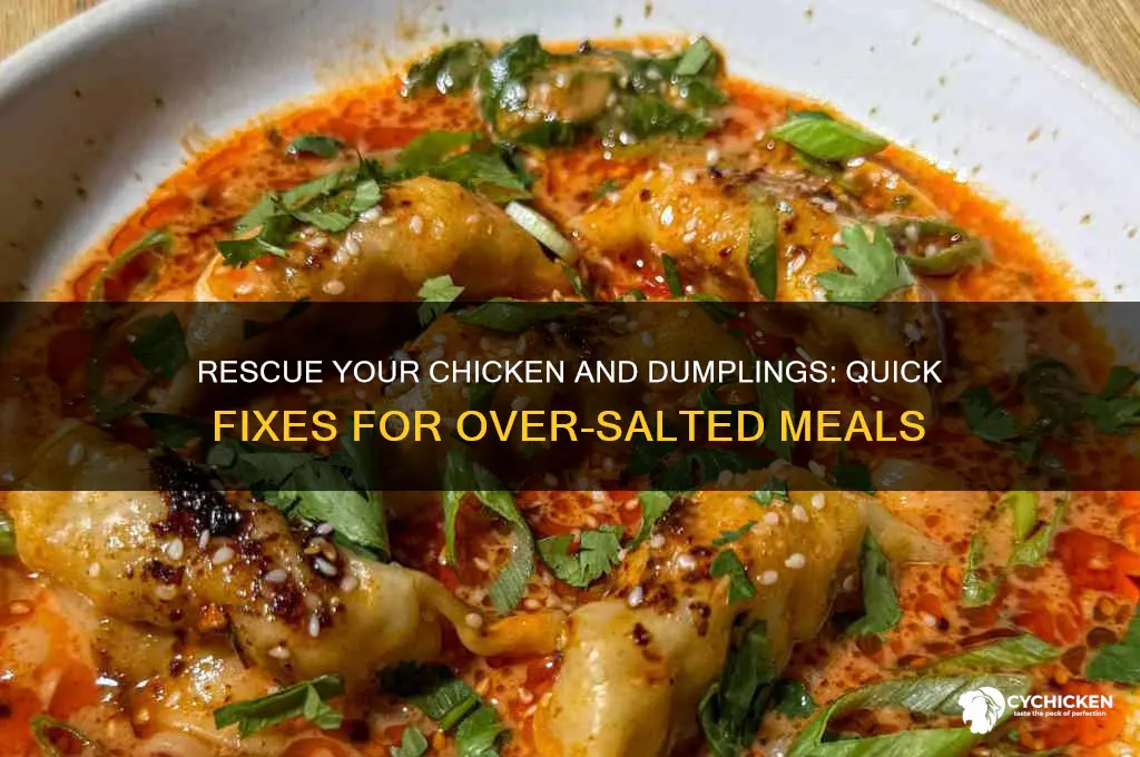 how to fix over salted chicken and dumplings