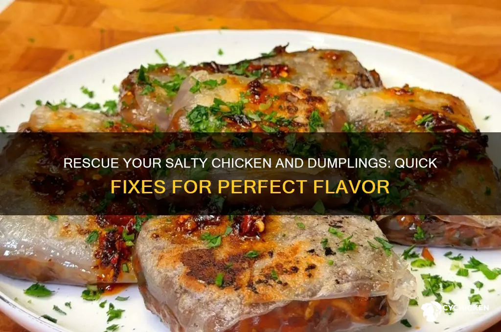 how to fix salty chicken and dumplings