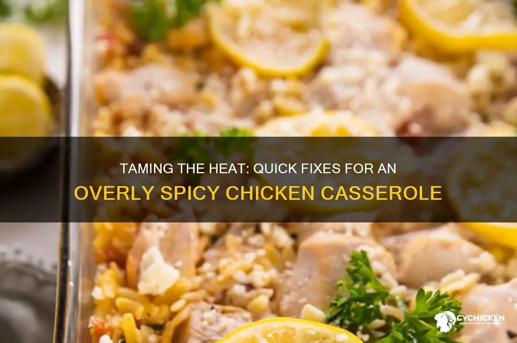how to fix too spicy chicken casserole