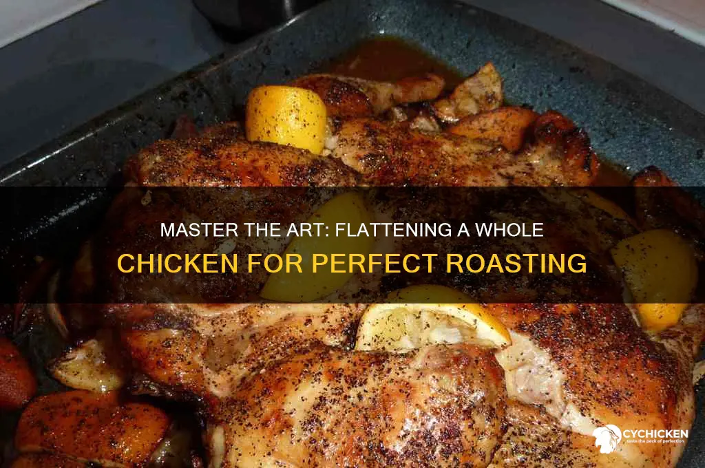 how to flatten a whole chicken for roasting