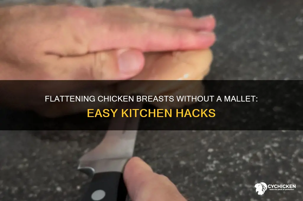 how to flatten chicken breat with no mallet