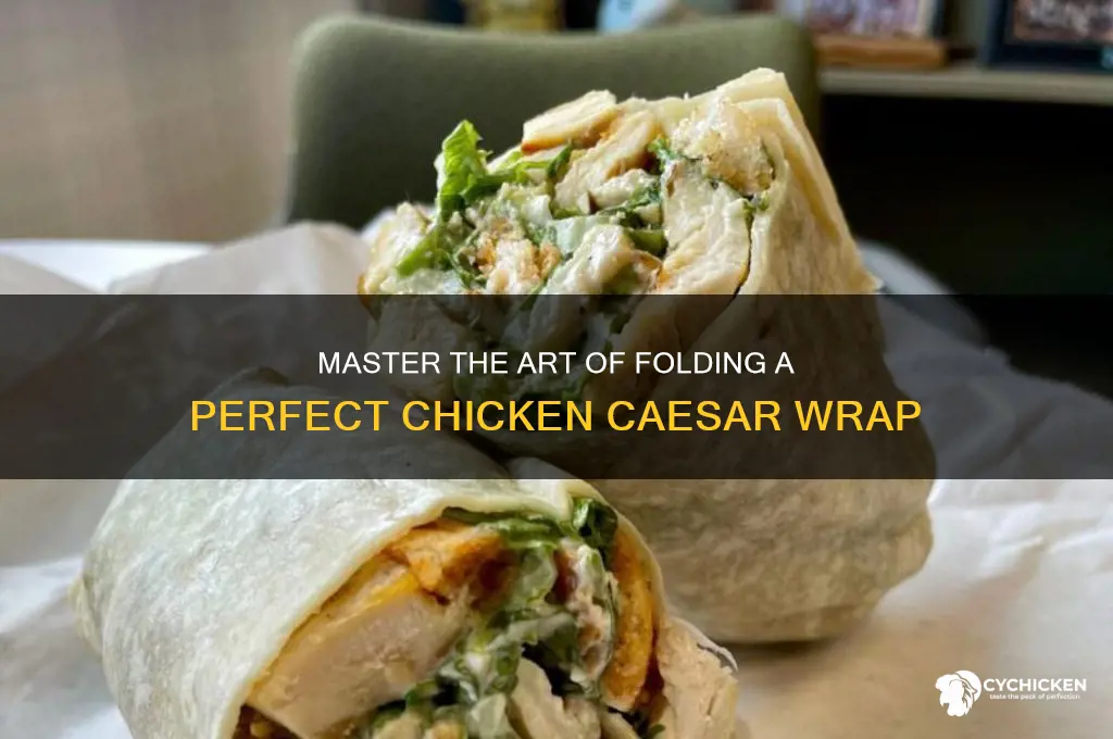 how to fold a chicken caesar wrap