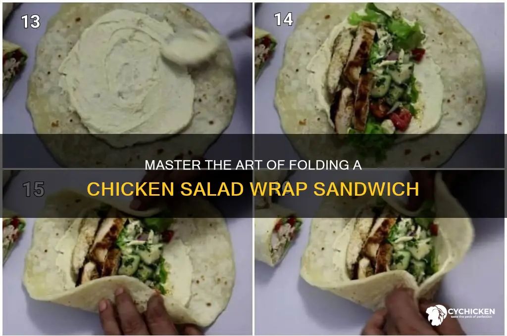 how to fold a chicken salad wrap for a sandwich