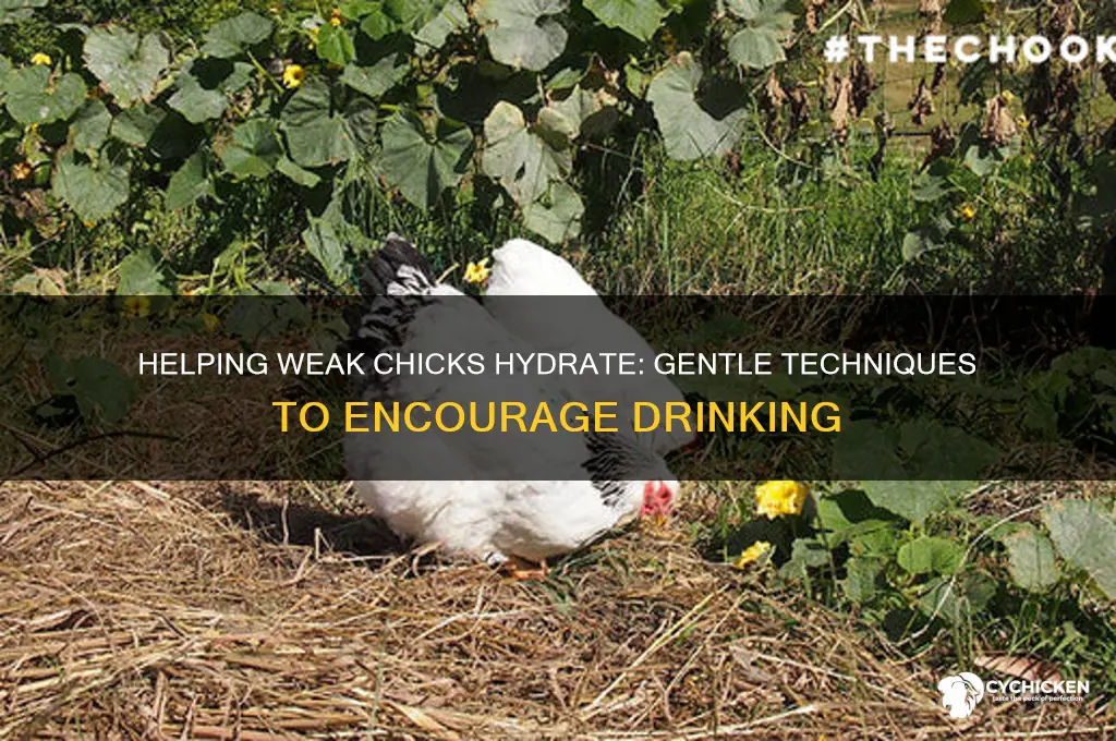 how to force a chick to drink