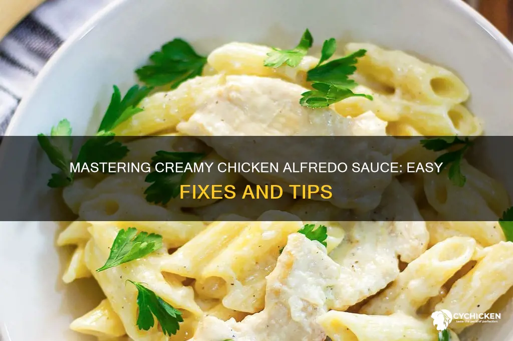 how to fox chicken alfredo sauce