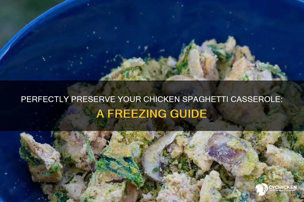 how to freeze a chicken spaghetti casserole