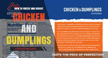 Mastering Chicken and Dumplings: Freezing and Reheating Tips for Perfect Meals
