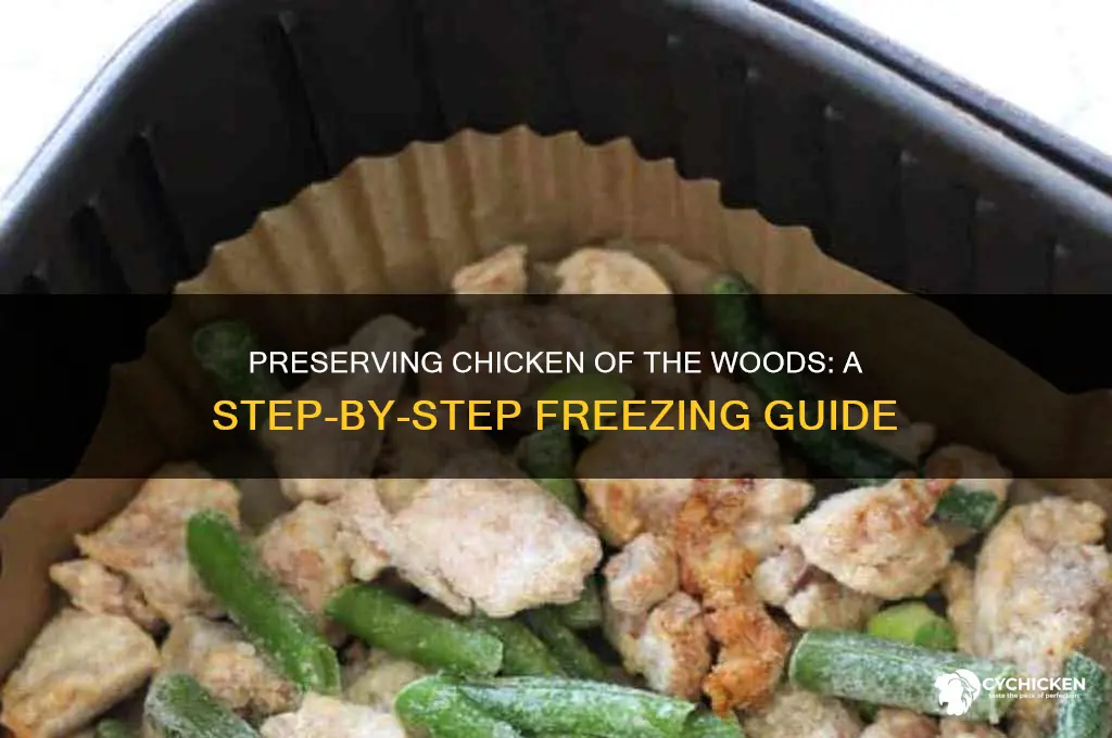 how to freeze chicken of the woods mushroom