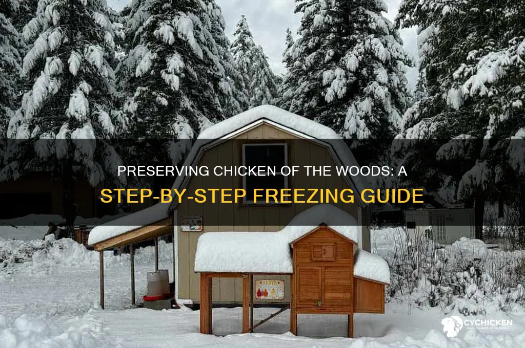 how to freeze chicken of the woods