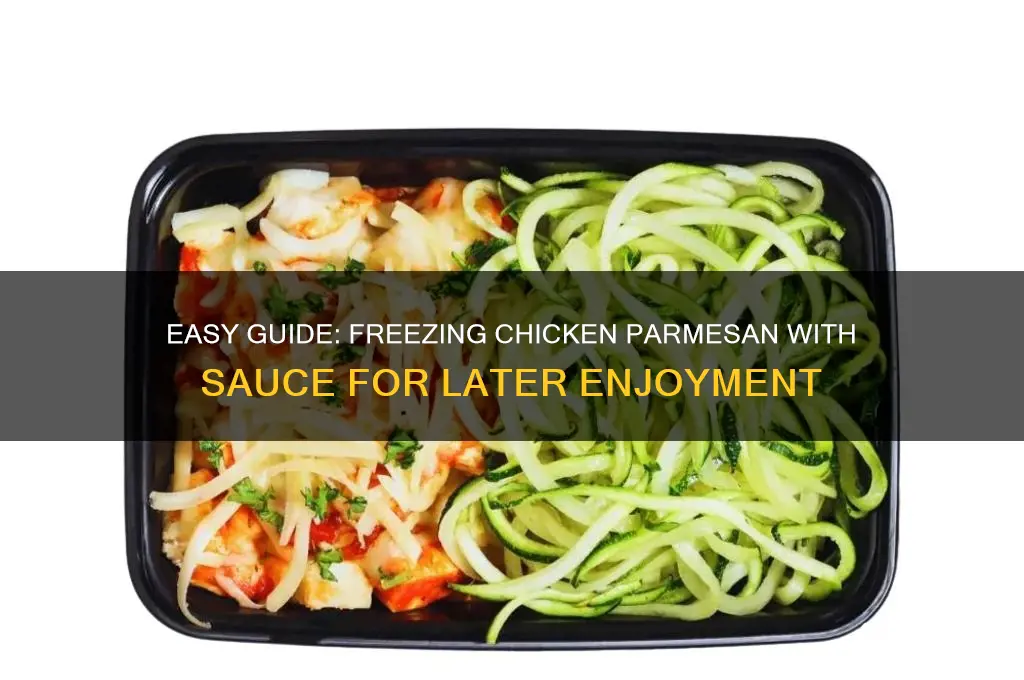 how to freeze chicken parmesan with sauce
